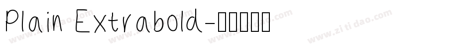 Plain Extrabold字体转换